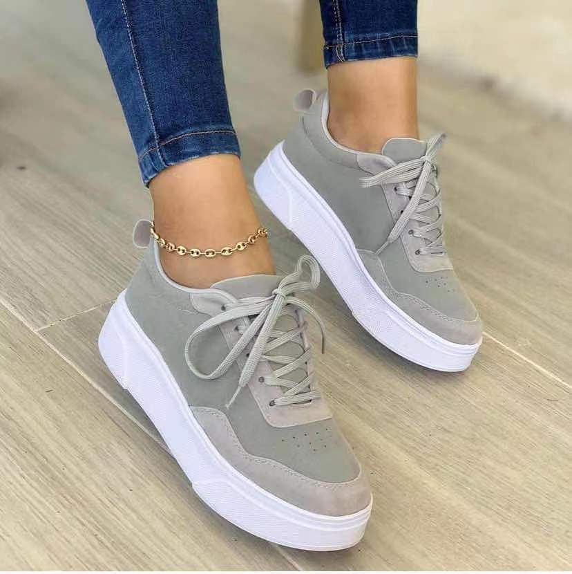 Shoes Women Flats Thick Bottom Fashion Mesh Sneakers