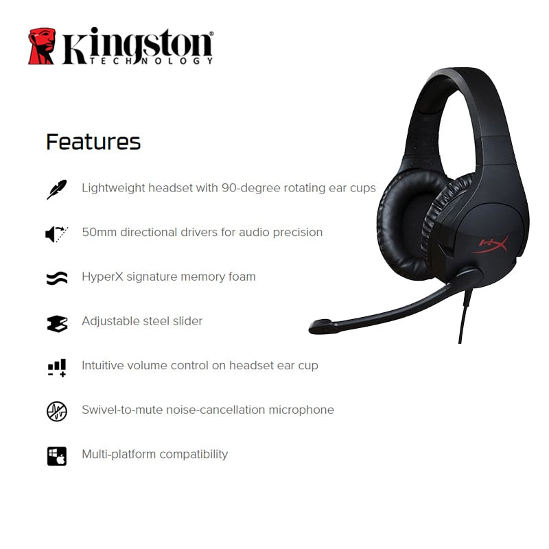 Kingston HyperX Gaming Headset Cloud Stinger Headphones  With a microphone